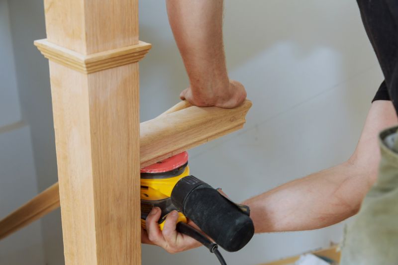 Local Bannister Refinishing pros at work